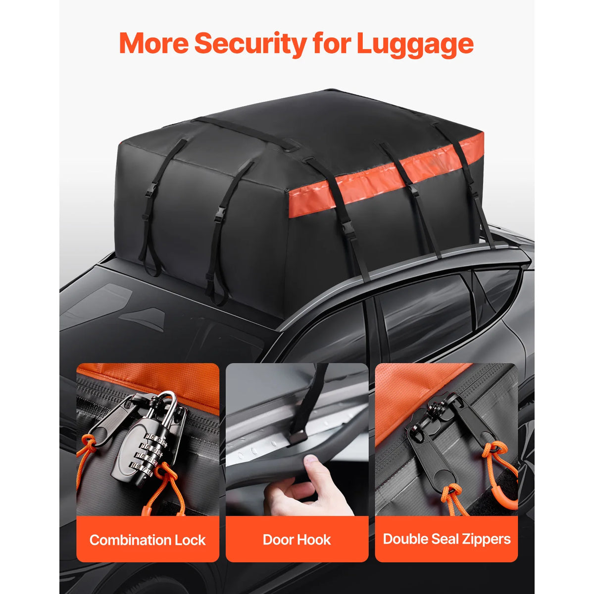SucceBuy Waterproof Rooftop Cargo Carrier Bag for Travel