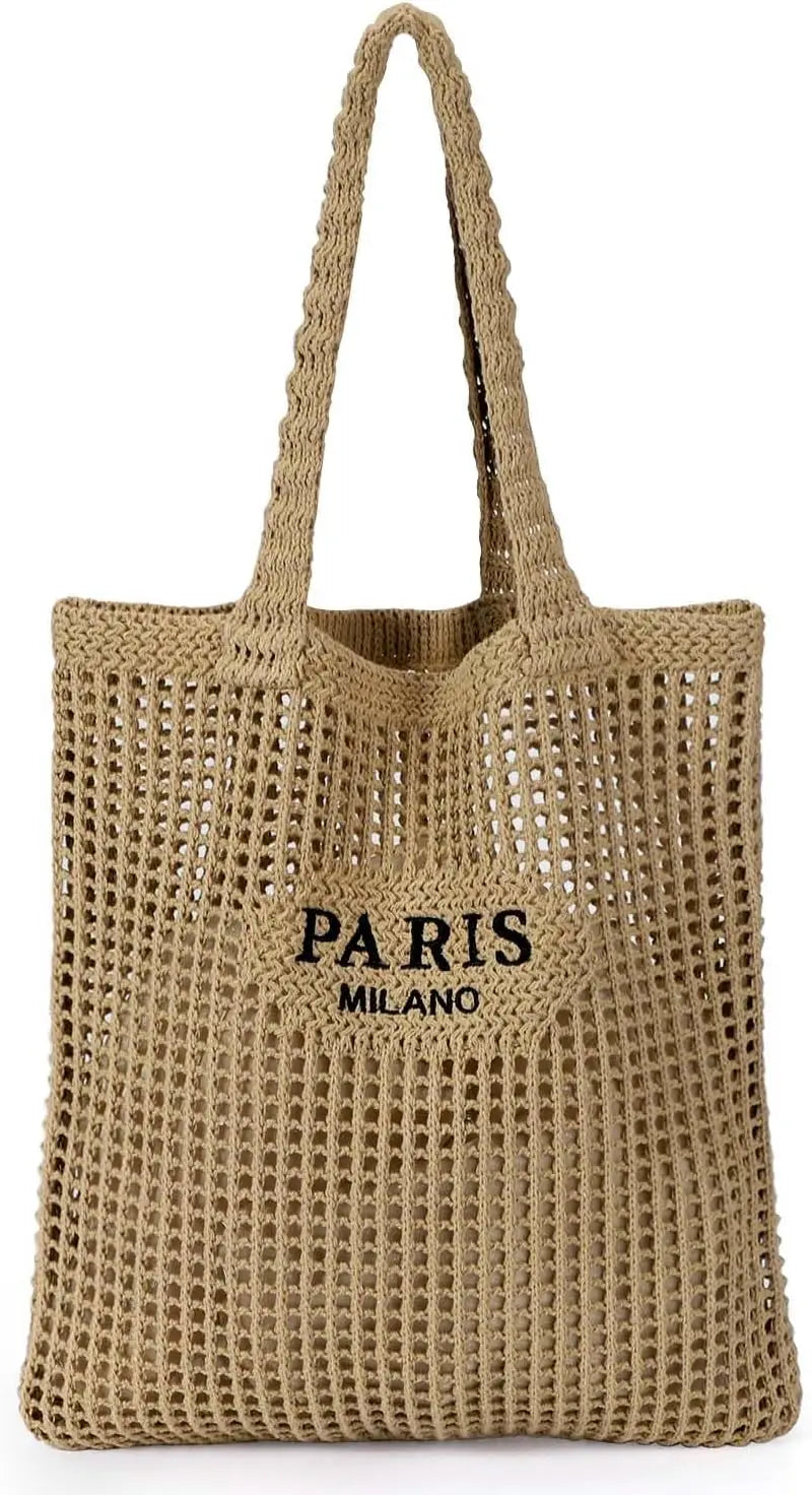 Hatisan Crochet Mesh Beach Tote Bag For Boho Summer Vacation