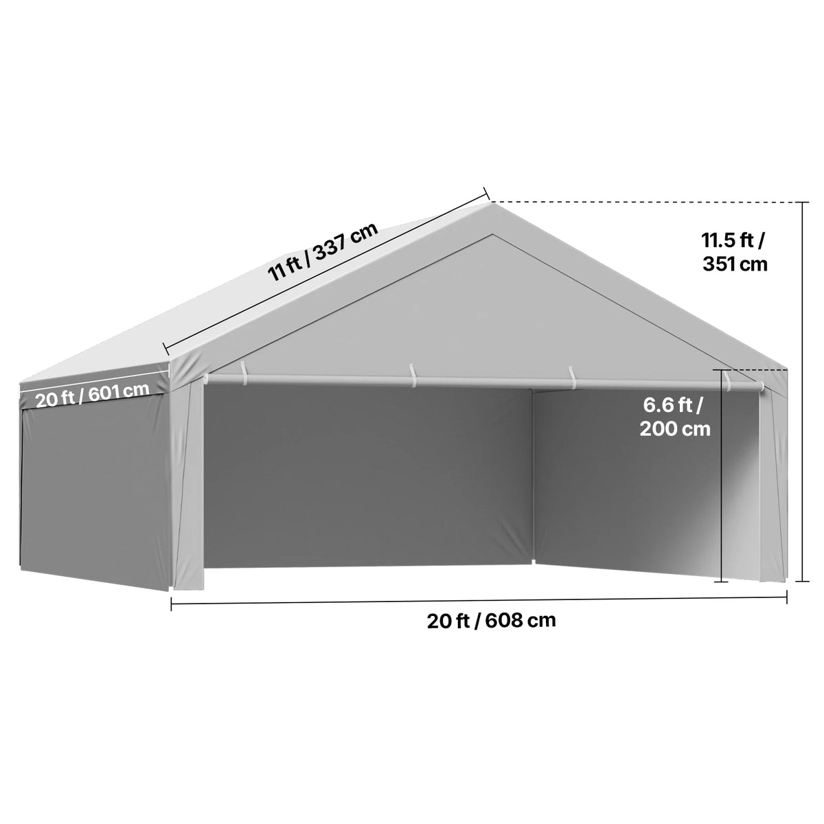 SucceBuy Heavy Duty Waterproof Carport Replacement Shelter Cover