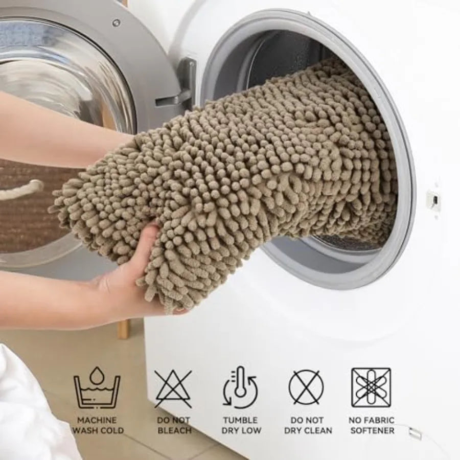 Non Slip Bathroom Mat With Absorbent Quick Drying Rubber Backing