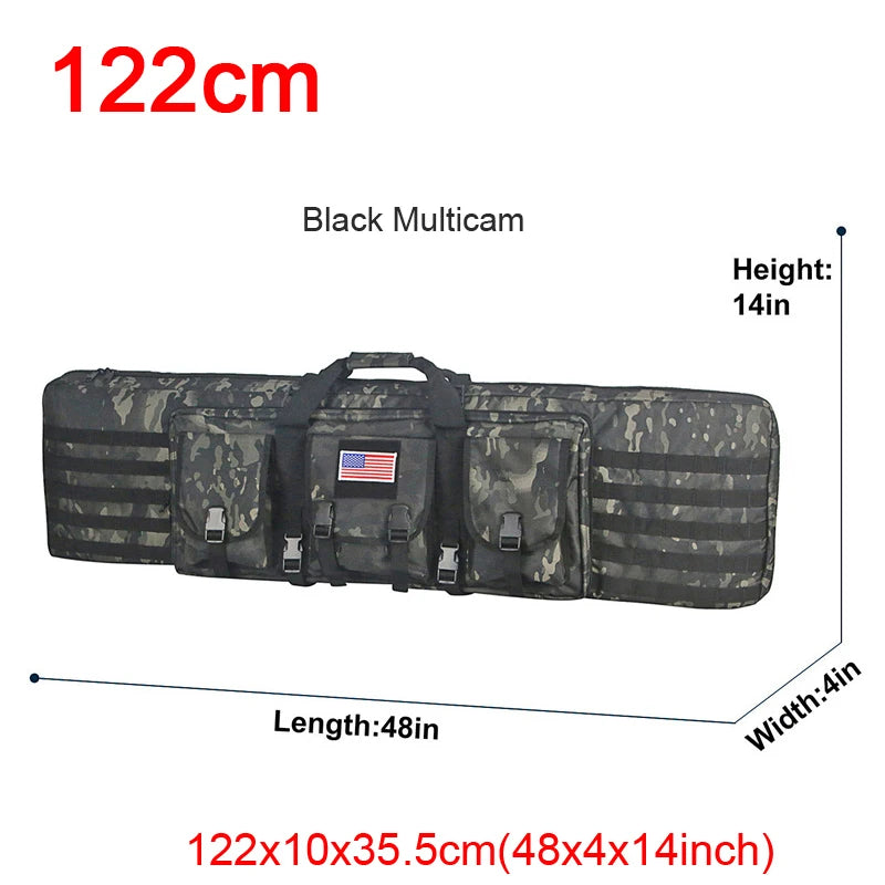 LQARMY Tactical Double Rifle Case Molle Hunting Gear Bag
