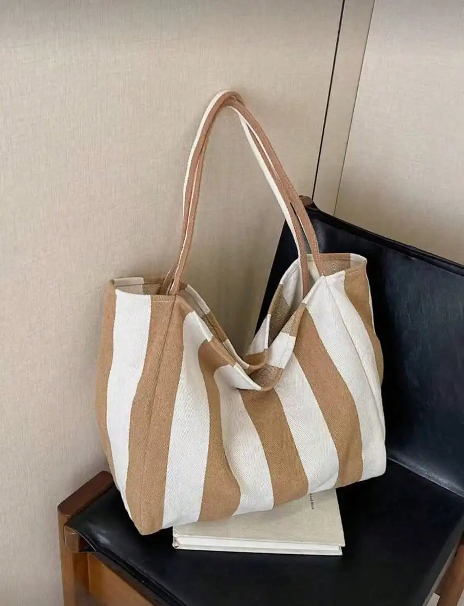 Retro Korean Style Canvas Tote Bag For Women Travel and School