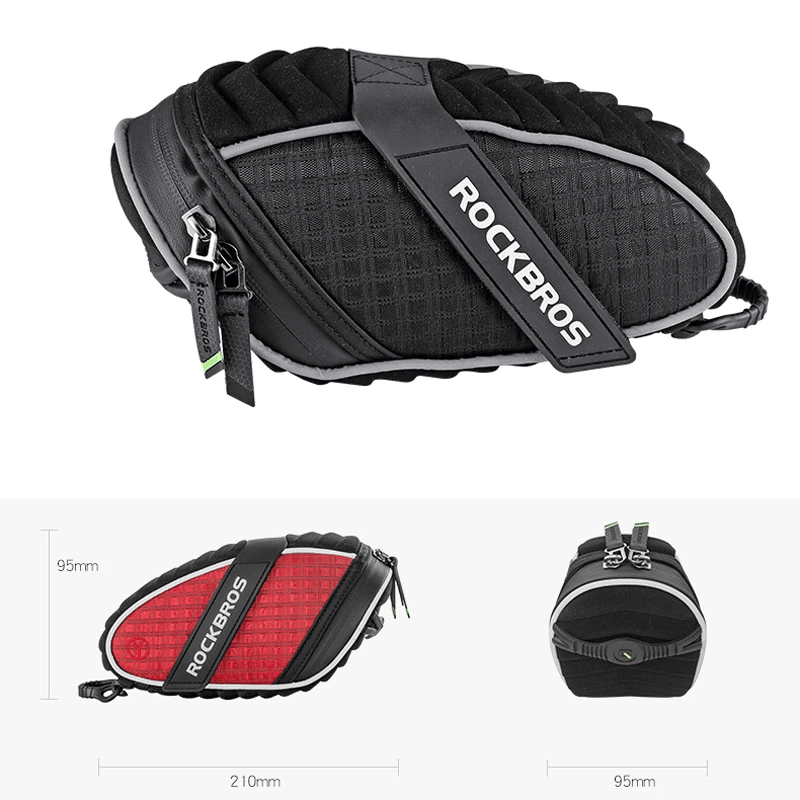 Rockbros Rainproof Reflective Rear Bike Saddle Storage Bag