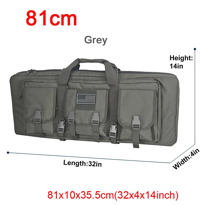 LQARMY Tactical Double Rifle Case Molle Hunting Gear Bag