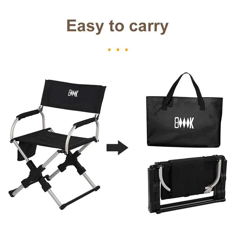 BRS Aluminum Folding Director Chair For Camping And Travel