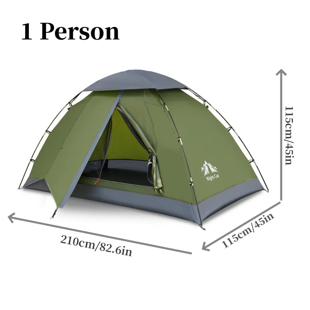 Night Cat Compact Weatherproof Lightweight Backpacking Tent