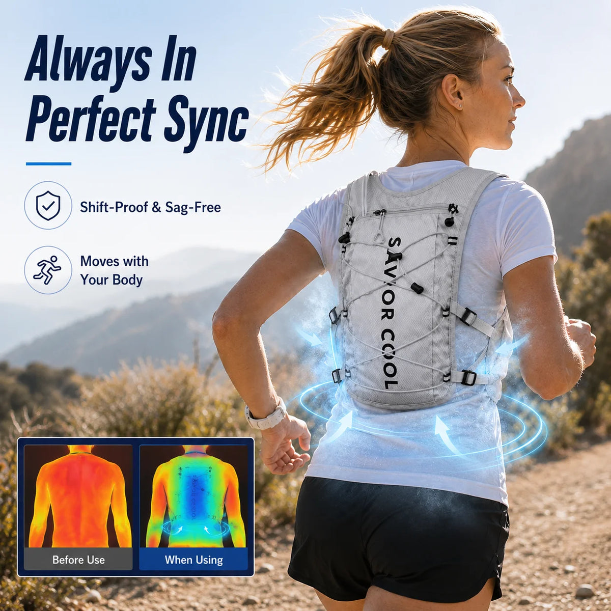Active Cooling Vest With Constant Temperature System And Hydration Bladder