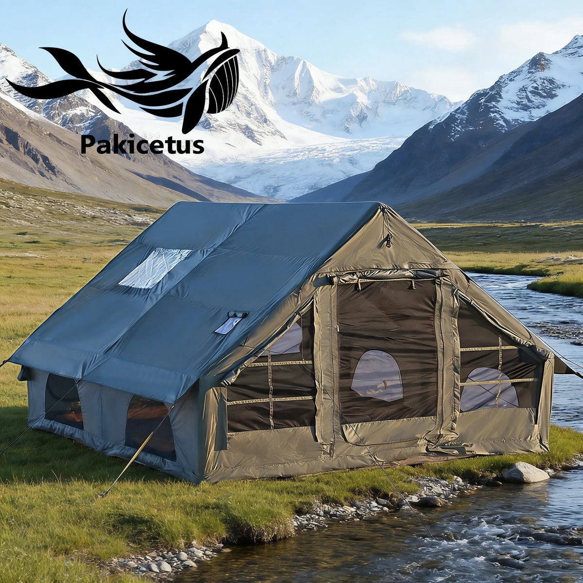 Pakicetus Weatherproof Inflatable Glamping Tent With Pump