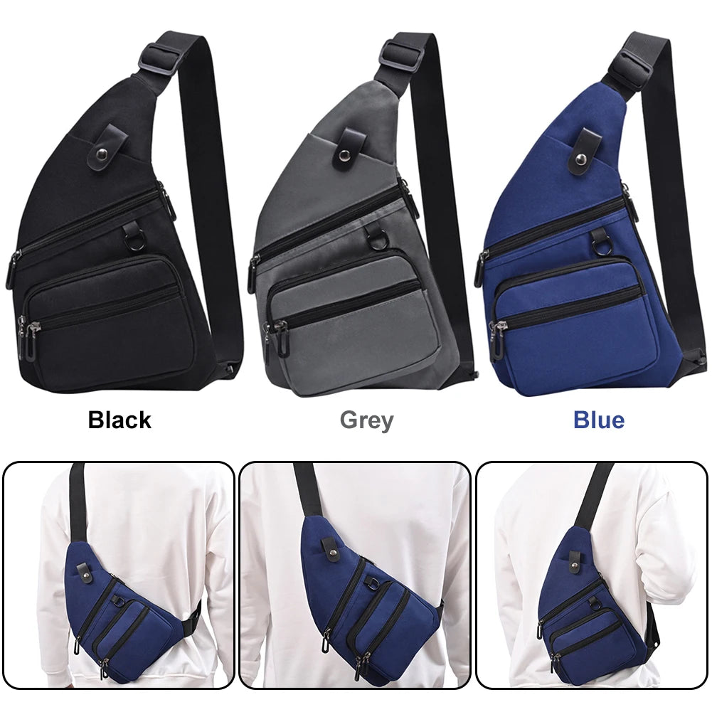 Alloyseed Anti Theft Fanny Pack Waterproof Chest Bag Adjustable Strap