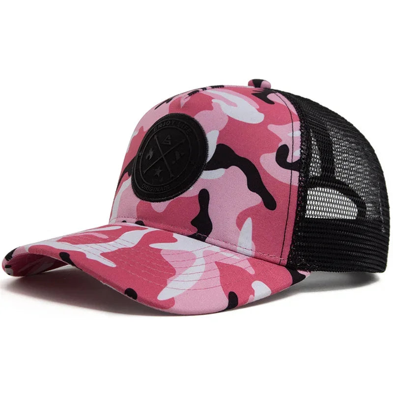 Breathable Mesh Snapback Baseball Cap For Daily Wear