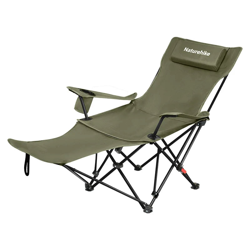 Naturehike 3 Position Adjustable Reclining Camping Chair With Footrest