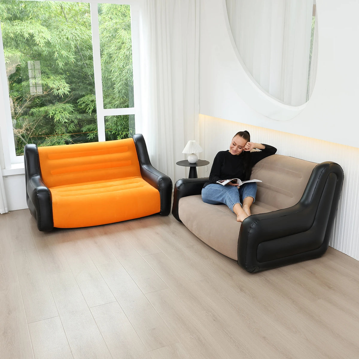 Azulblanco Foldable Double Inflatable Air Sofa Mattress
