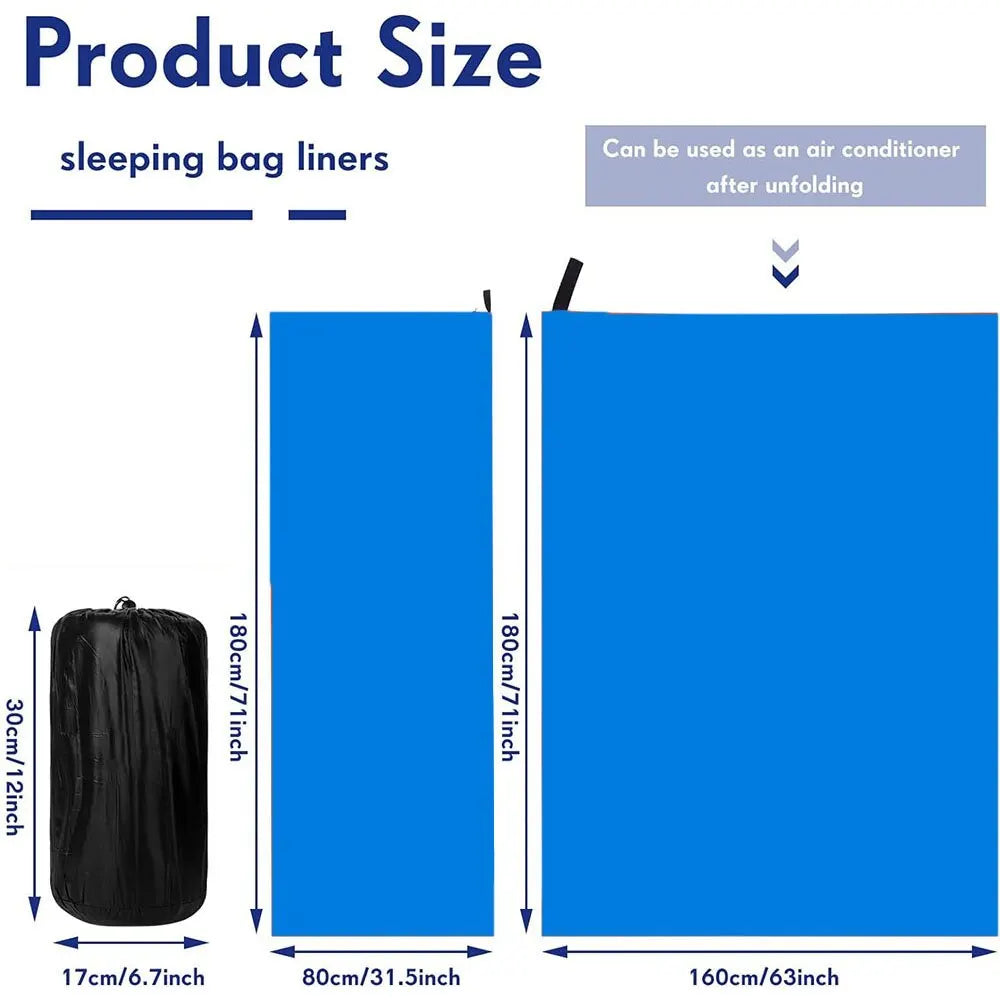 Fleece Portable Sleeping Bag Liner For Camping And Travel