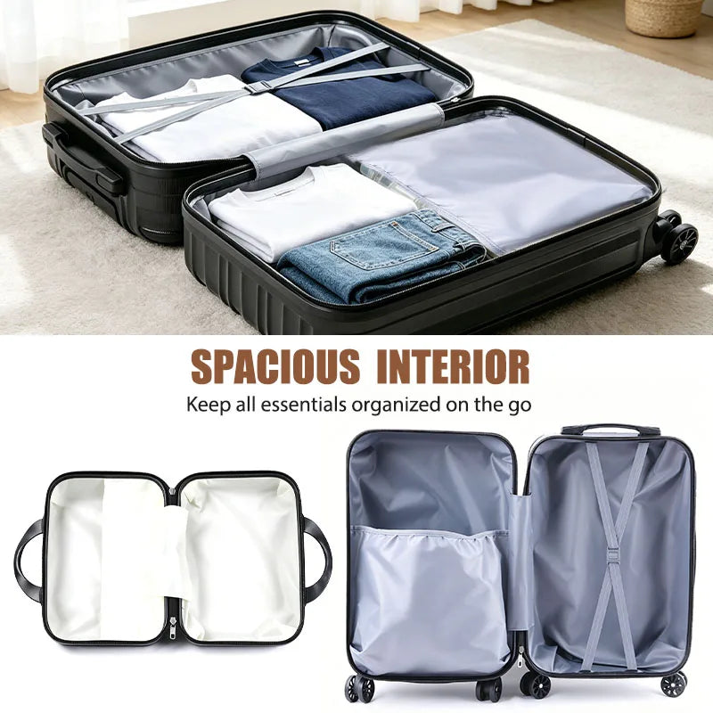 Abs Hardside Luggage Featuring Tsa Lock Usb Port Spinner Wheels