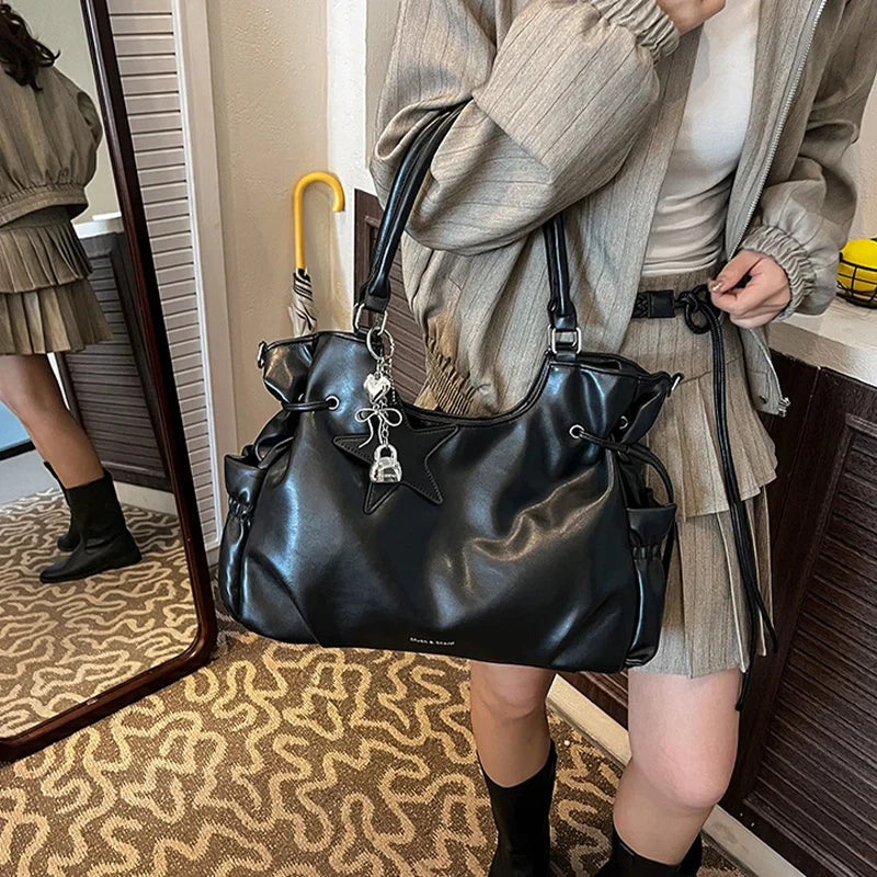 Fashionable Retro Nylon Tote Bag With Zipper Pocket For Women