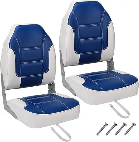 High Back Folding Boat Seats With Padded Aluminum Frame