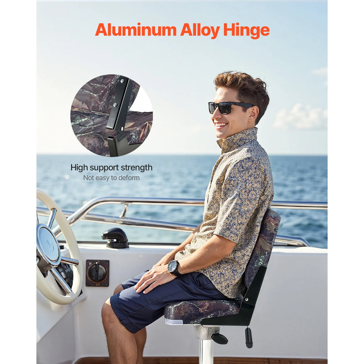SucceBuy Folding Boat Seat With Thickened Cushion For Fishing