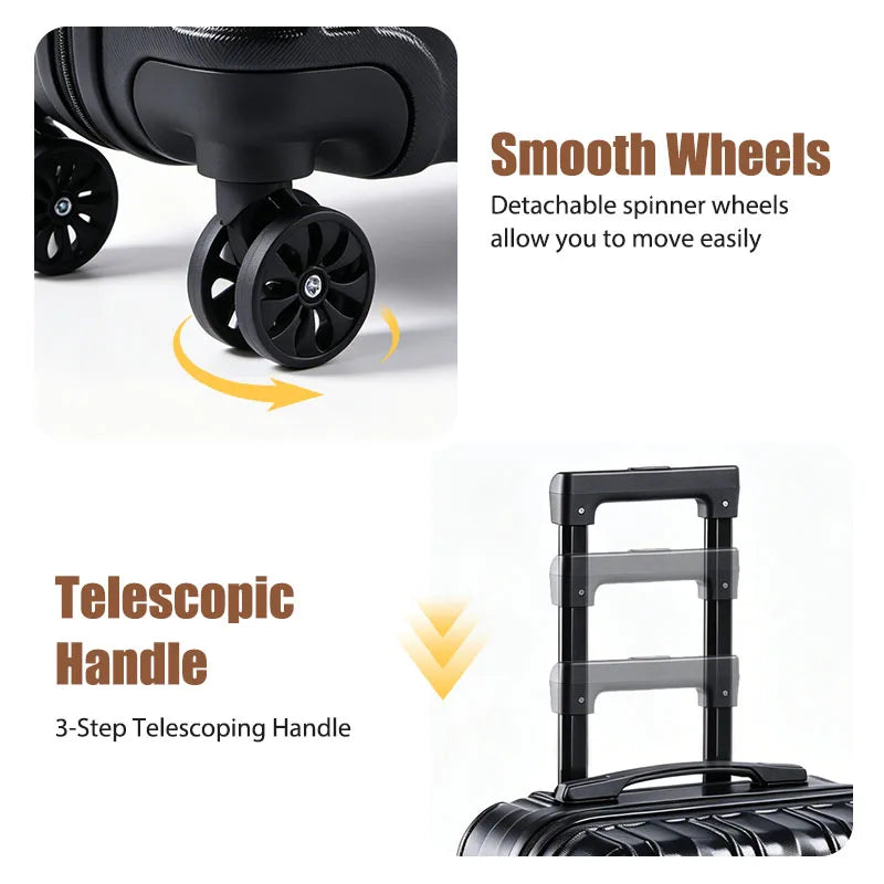 Abs Hardside Luggage Featuring Tsa Lock Usb Port Spinner Wheels