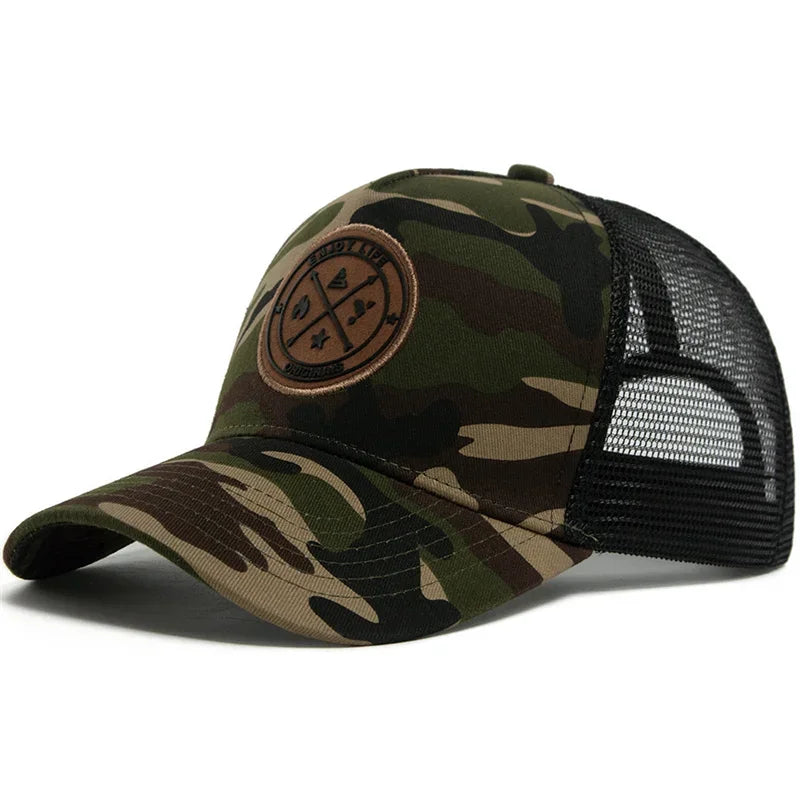 Breathable Mesh Snapback Baseball Cap For Daily Wear