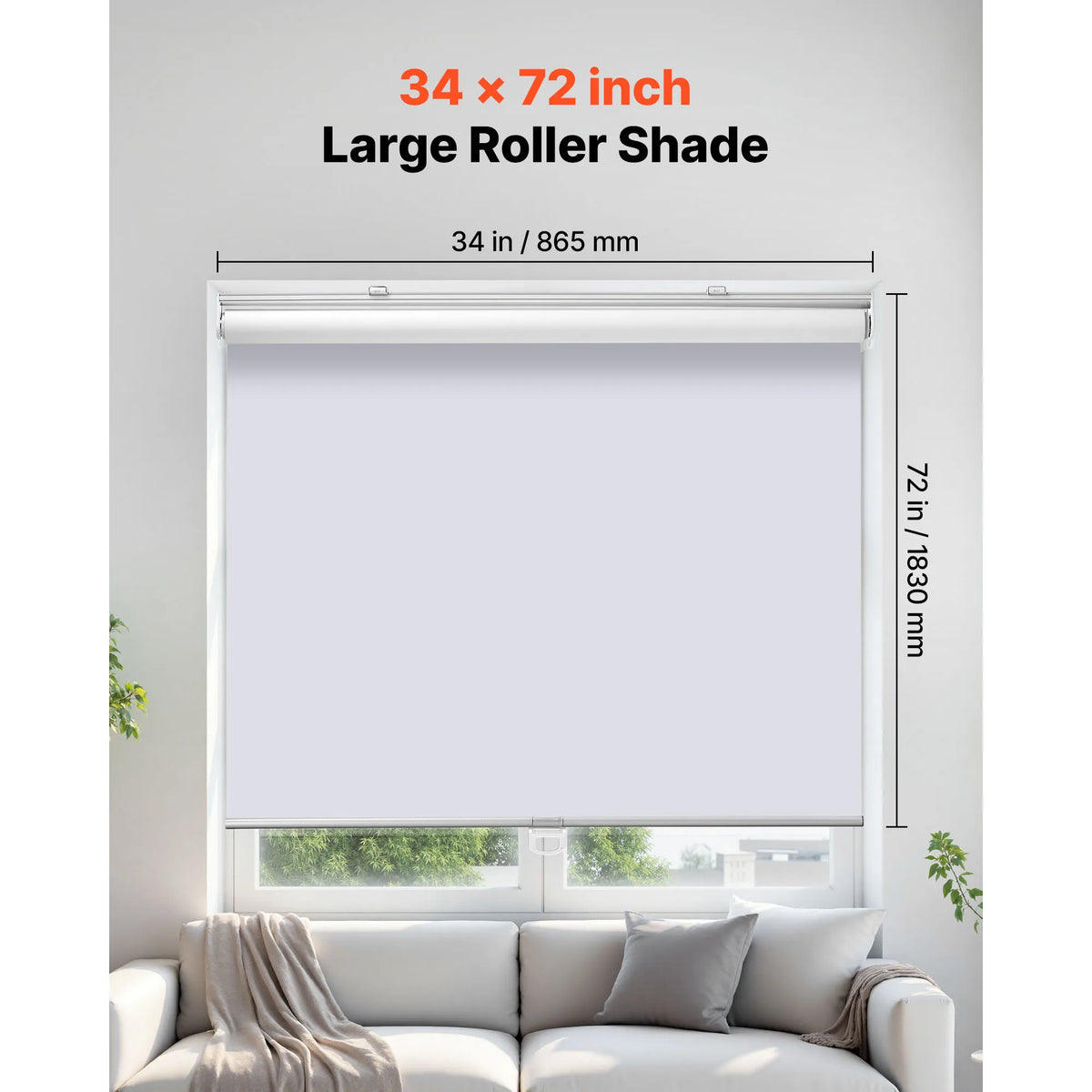 Cordless Blackout Roller Shades Window Blinds Thermal Insulated For Bedroom