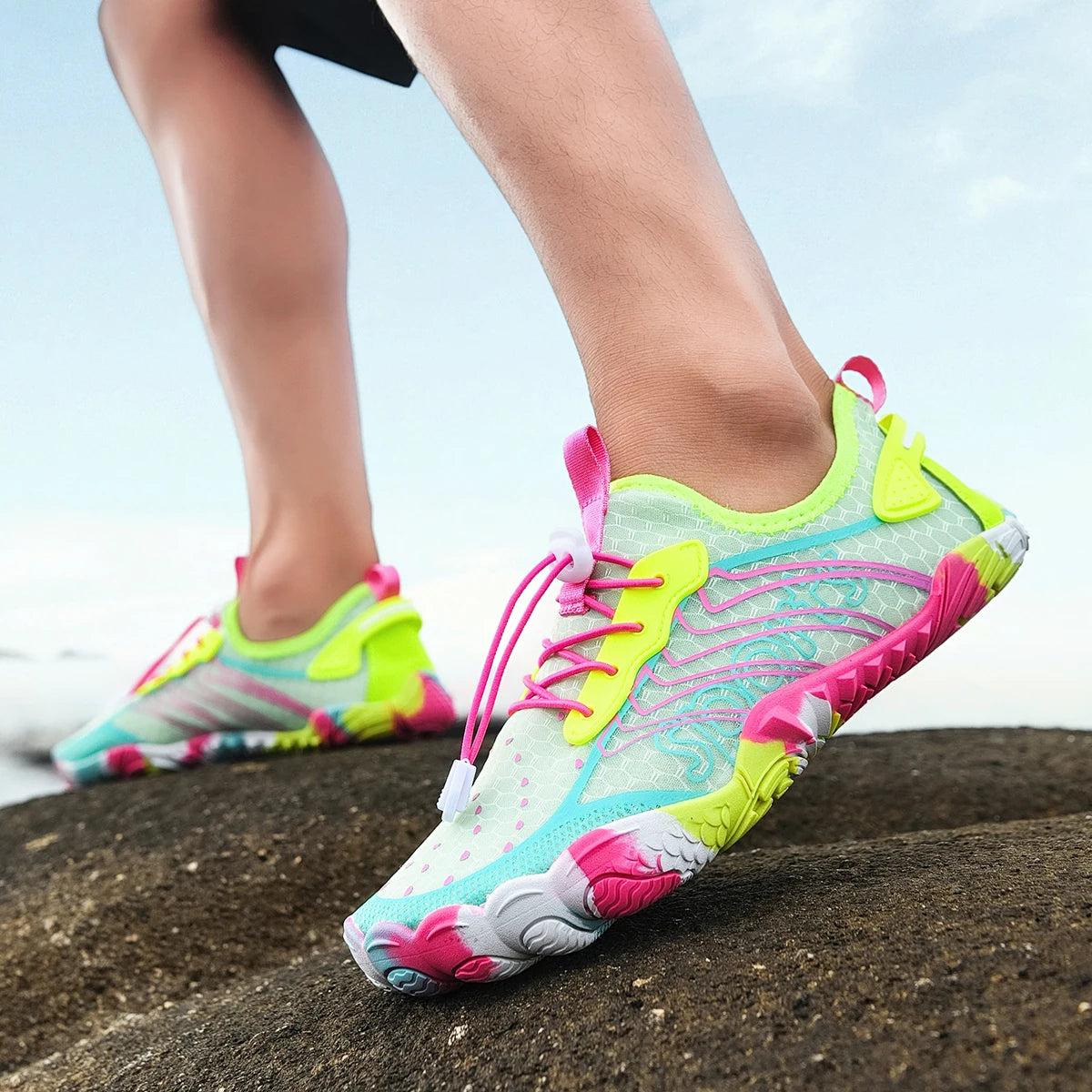 Women Quick Dry Barefoot Water Shoes Swimming Beach Walking Lightweight