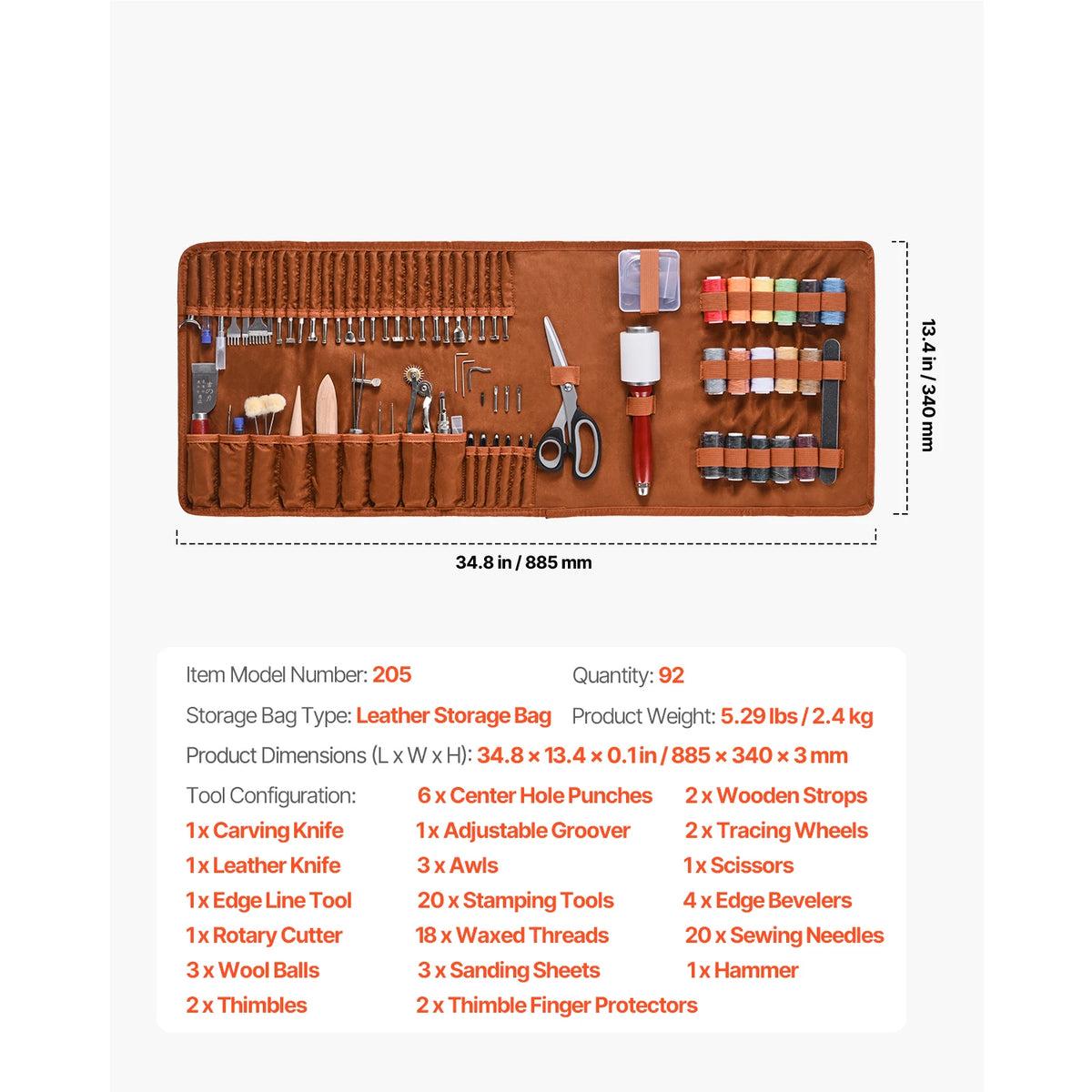 SucceBuy Leather Craft Tools Kit For Punching And Stitching