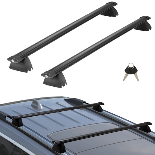 SucceBuy Aluminum Roof Rack Cross Bars With Integrated Locks