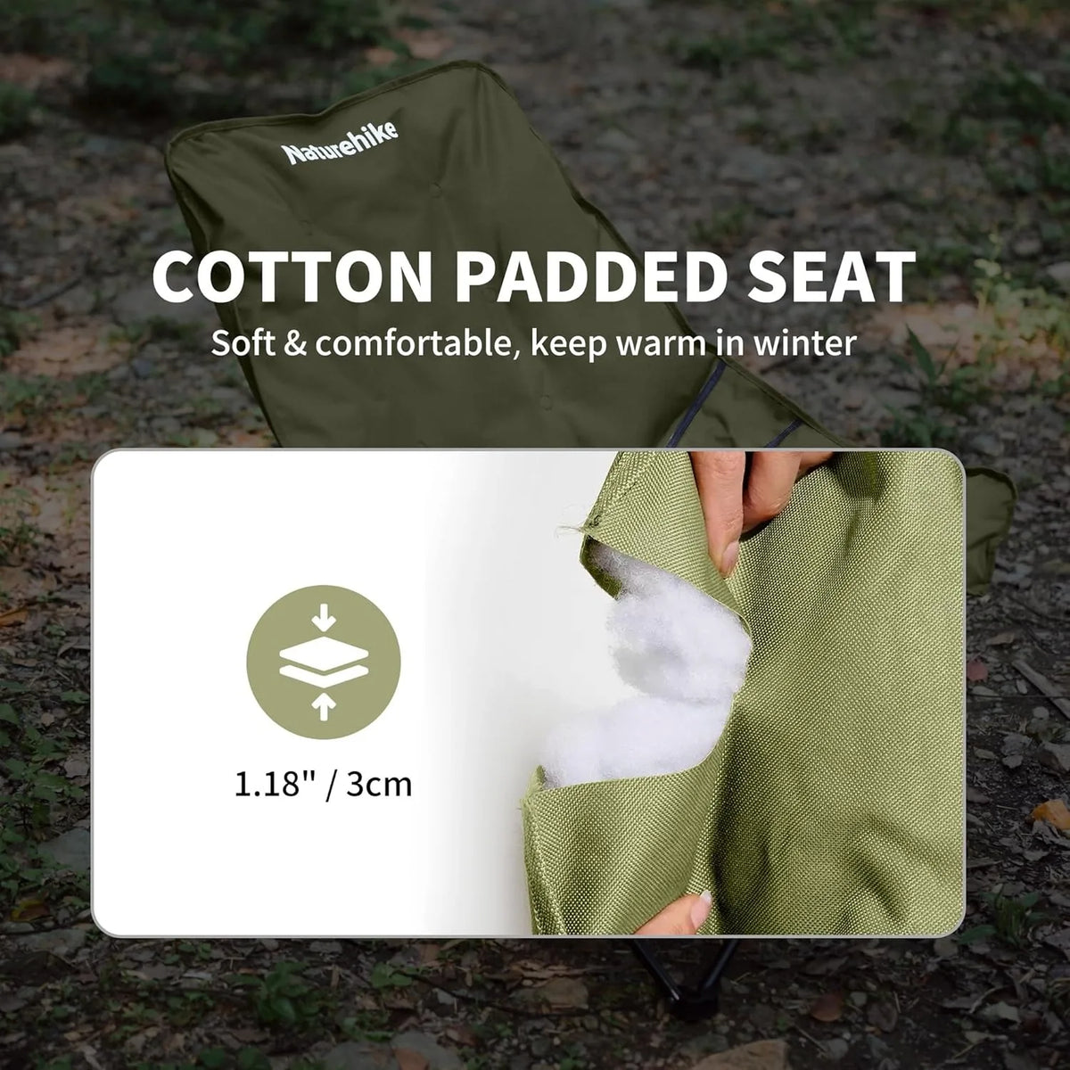 Naturehike High Back Moon Chair Folding Outdoor Lounge Seat
