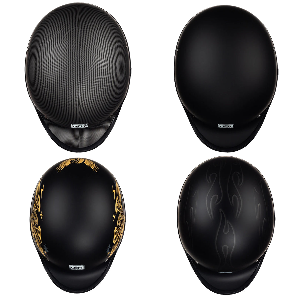 Crown Racing 701 Dot Certified Open Face Motorcycle Half Helmet
