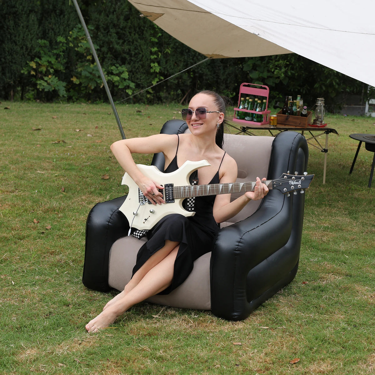 Azulblanco Foldable Double Inflatable Air Sofa Mattress