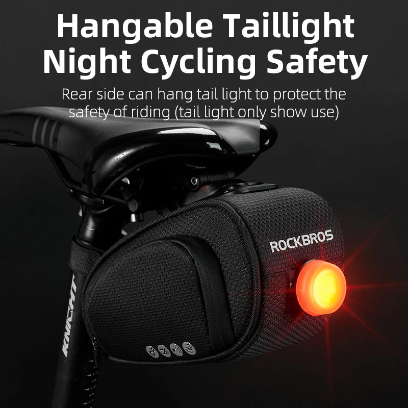 Rockbros Waterproof Bicycle Saddle Bag Shockproof Reflective Seat Pouch