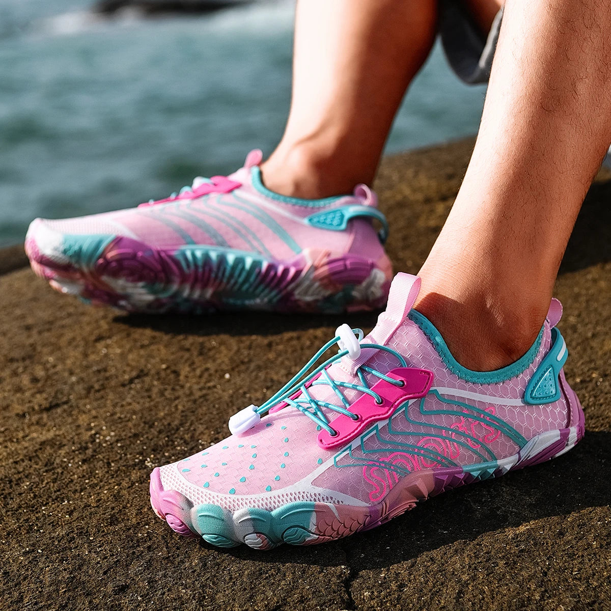 Women Quick Dry Barefoot Water Shoes Swimming Beach Walking Lightweight