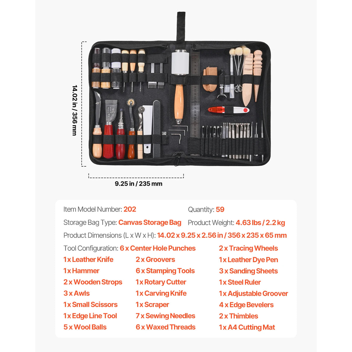 SucceBuy Leather Craft Tools Kit For Punching And Stitching
