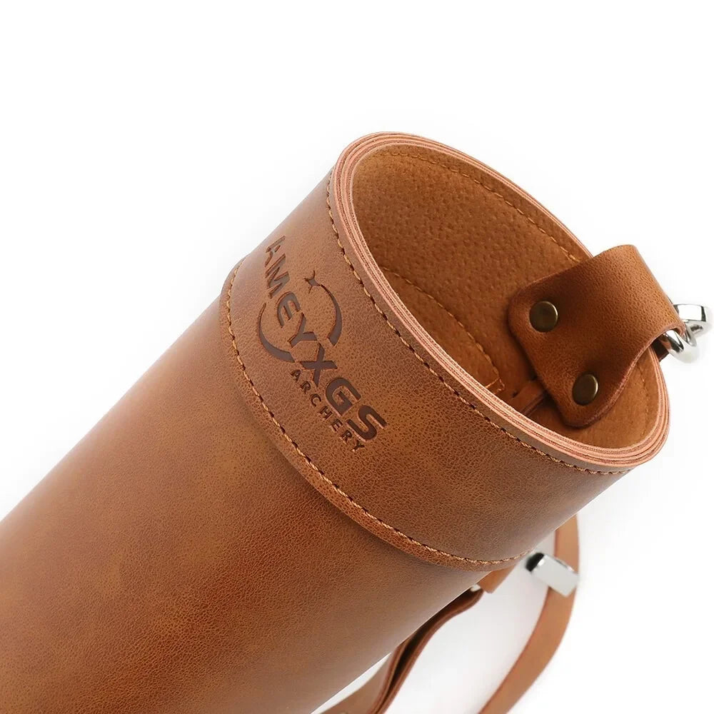 Adjustable PU Leather Arrow Quiver Backpack For Hunting Archery Supplies