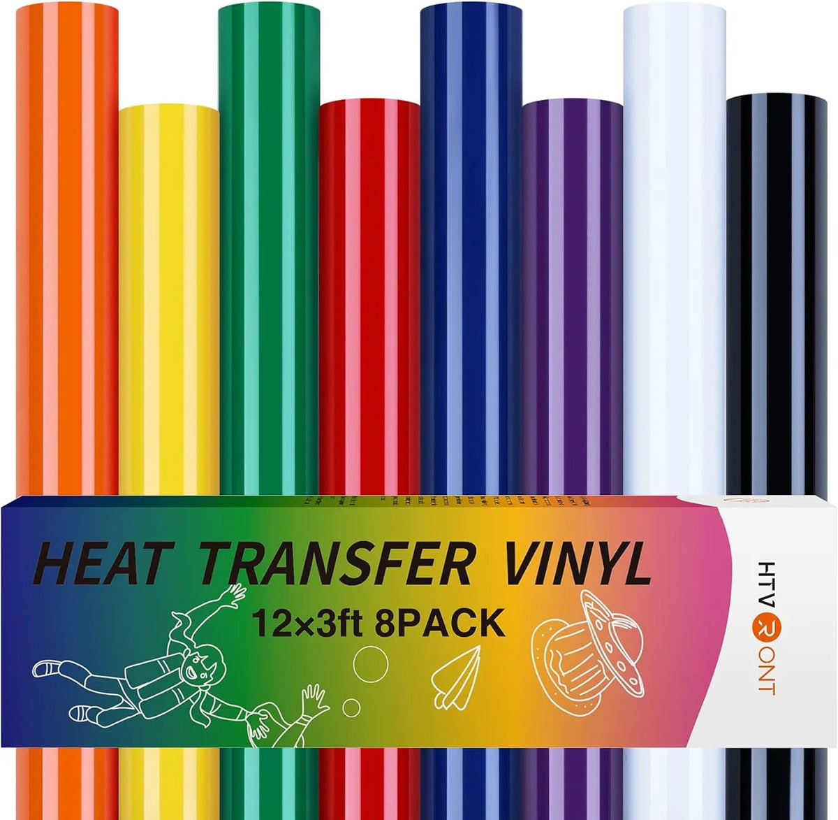 HTVRONT Heat Transfer Vinyl Iron On For T Shirts Bundle