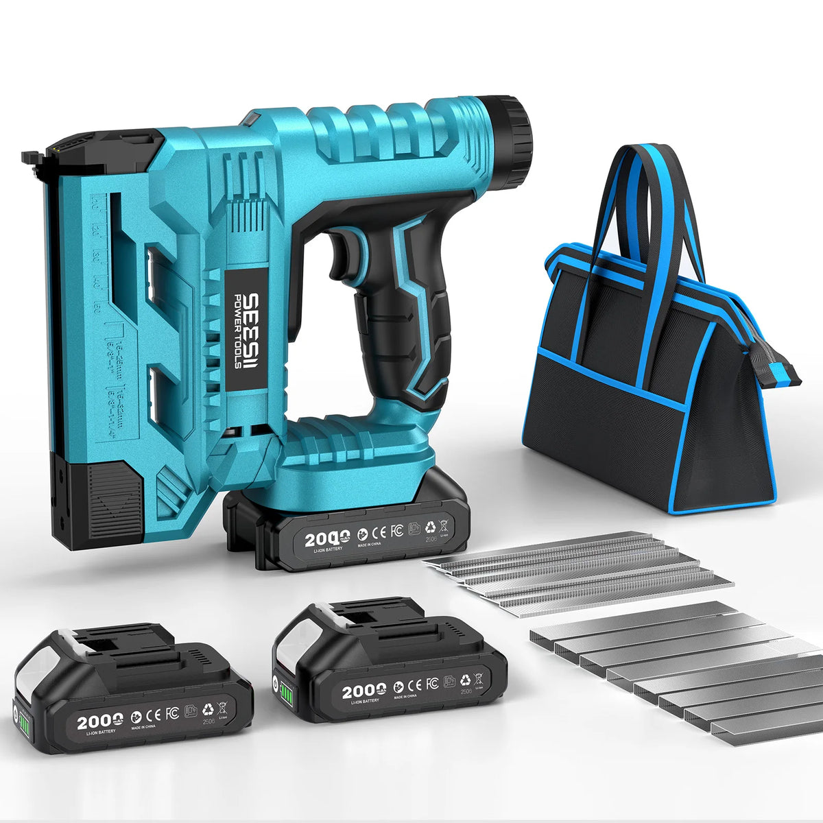 Seesii Cordless Two In One Nail Gun And Stapler Woodworking