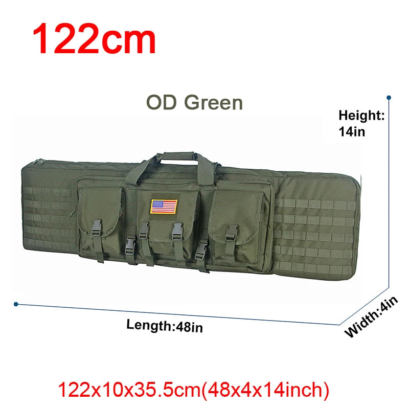 LQARMY Tactical Double Rifle Case Molle Hunting Gear Bag