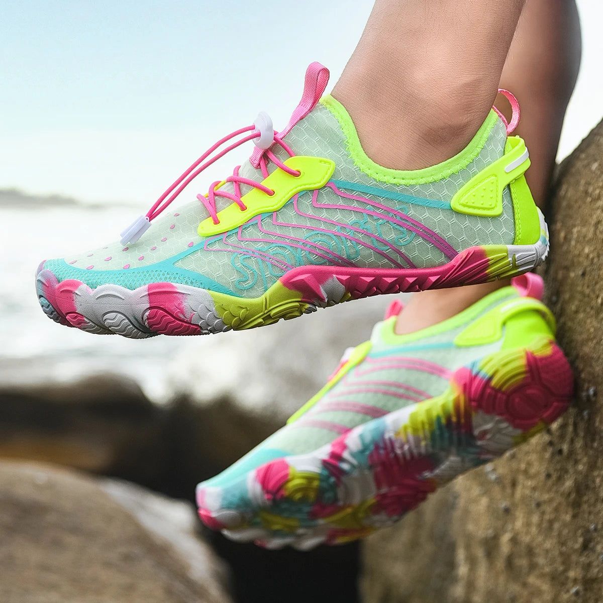 Women Quick Dry Barefoot Water Shoes Swimming Beach Walking Lightweight