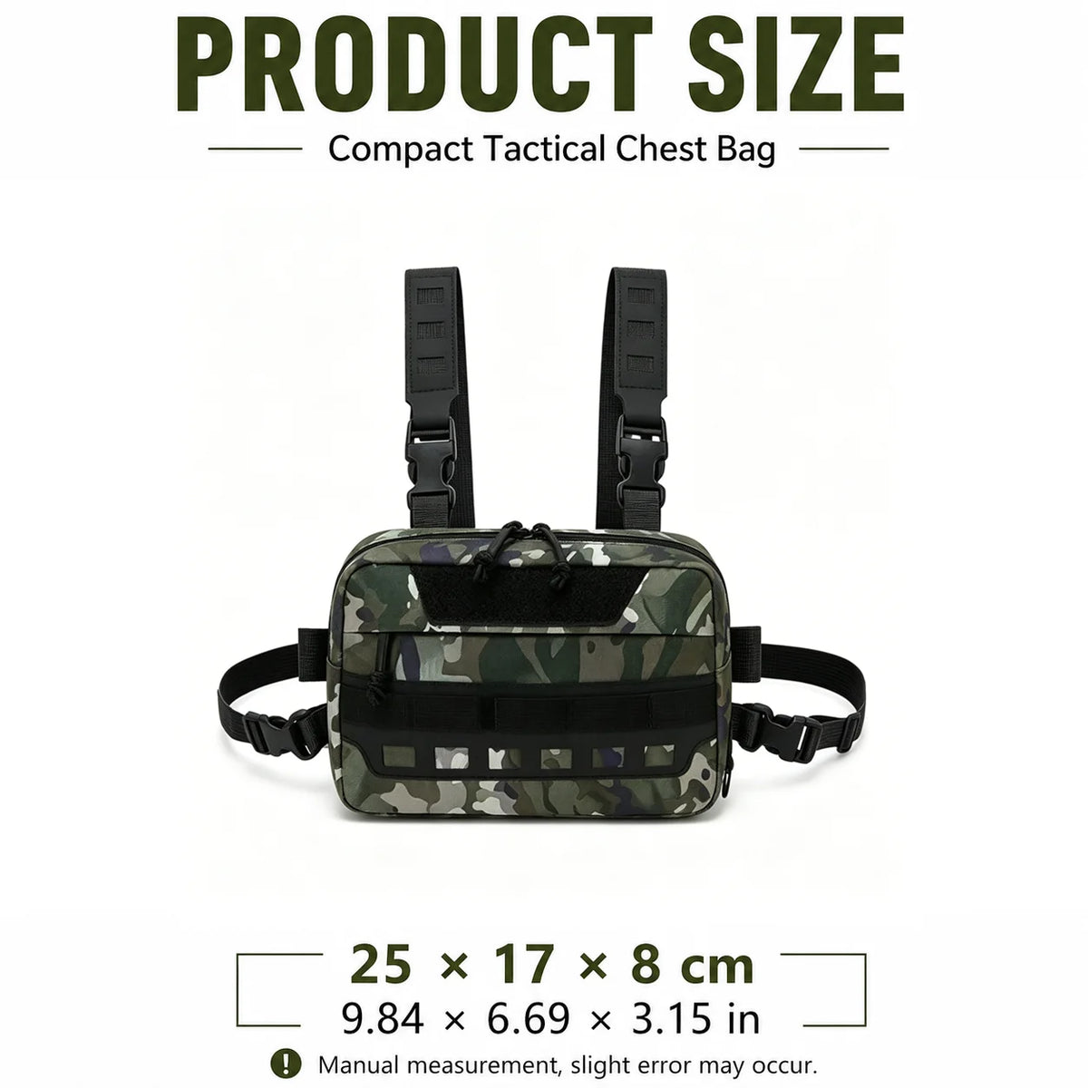 Tactical Nylon Molle Chest Pack Hiking Camping EDC Vest