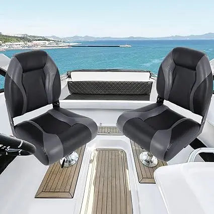 High Back Folding Boat Seats With Padded Aluminum Frame