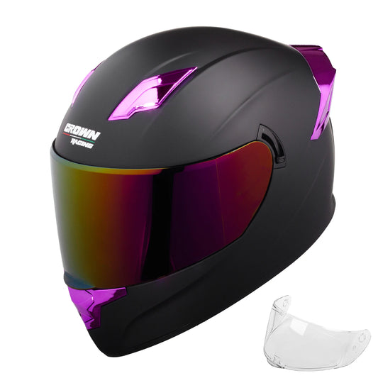 Crown Racing F700 Full Face Motorcycle Helmet With DOT Certification