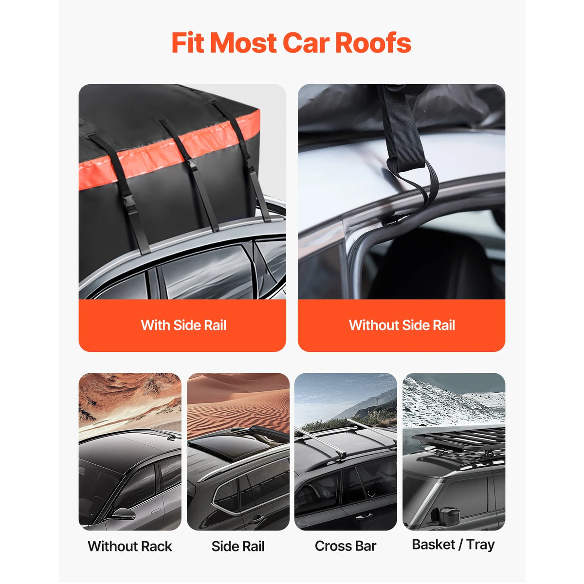 SucceBuy Waterproof Rooftop Cargo Carrier Bag for Travel