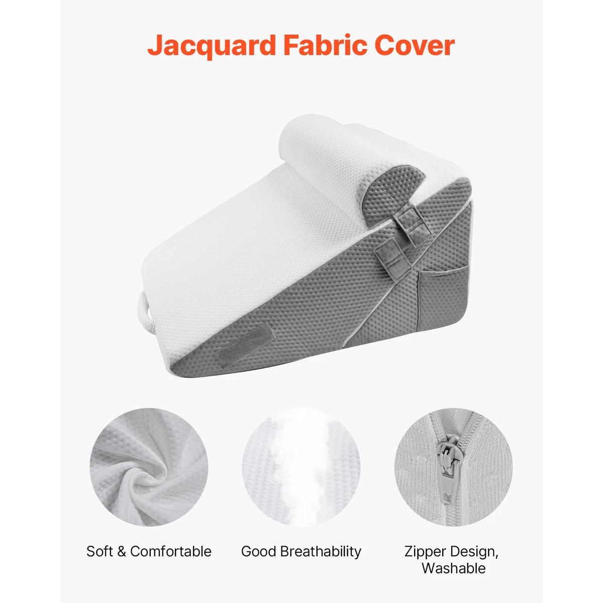 SucceBuy Adjustable Bed Wedge Pillow Set For Acid Reflux Relief
