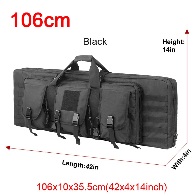 LQARMY Tactical Double Rifle Case Molle Hunting Gear Bag