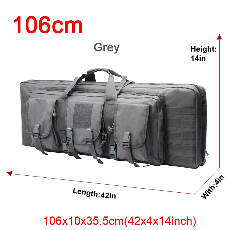 LQARMY Tactical Double Rifle Case Molle Hunting Gear Bag