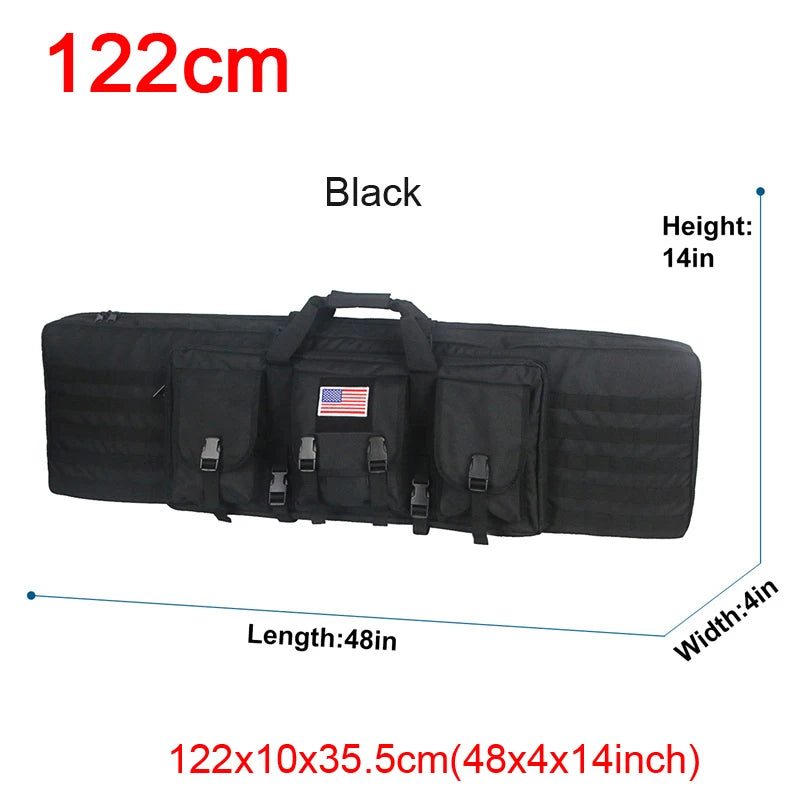 LQARMY Tactical Double Rifle Case Molle Hunting Gear Bag