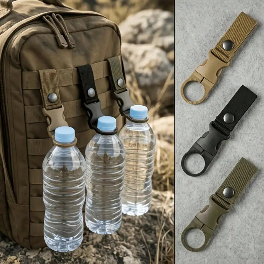 Outdoor Nylon Carabiner Quick Clips For Water Bottle And Backpack