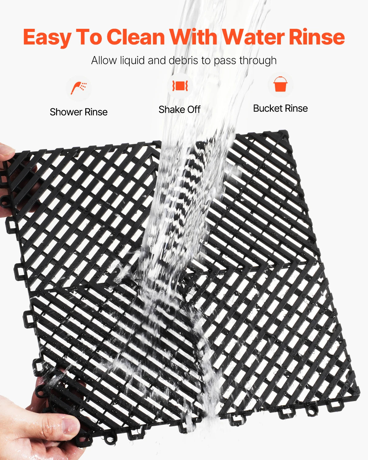 Interlocking Drainage Floor Mat Tiles Non Slip Shower Flooring