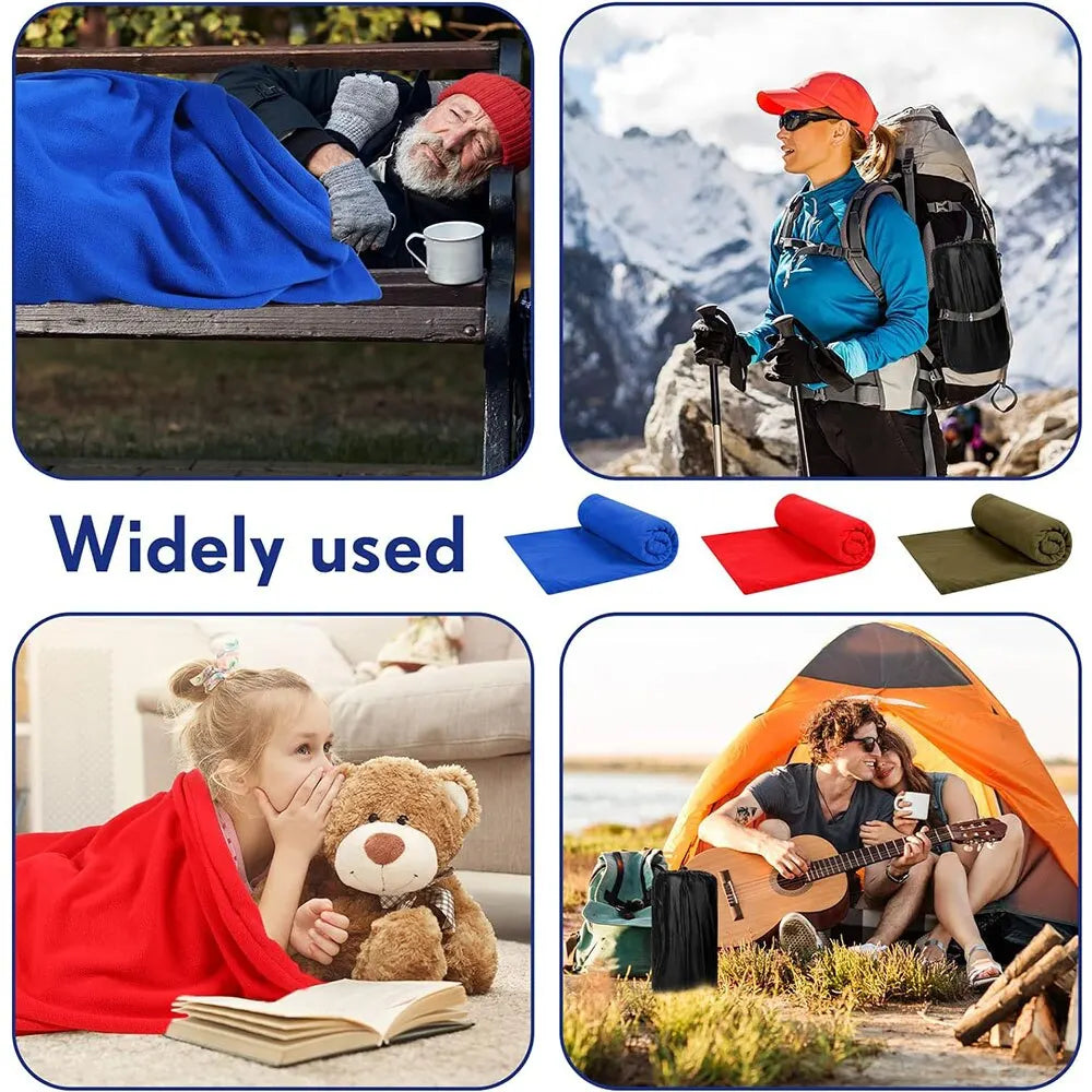 Fleece Portable Sleeping Bag Liner For Camping And Travel