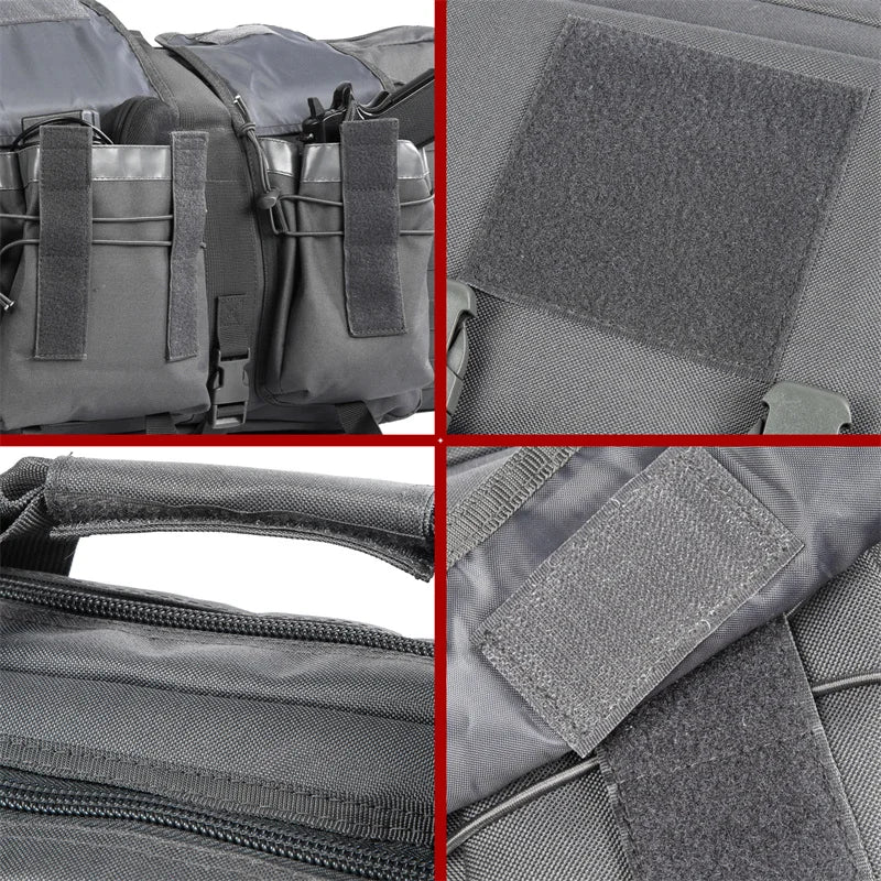 LQARMY Tactical Double Rifle Case Molle Hunting Gear Bag